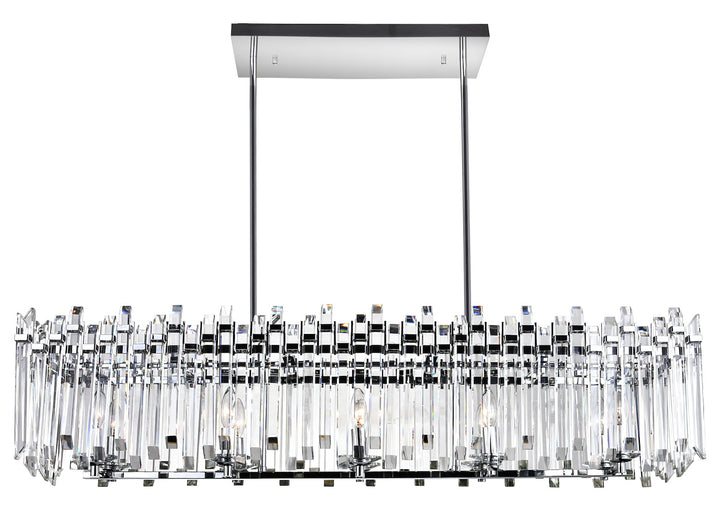 10 Light Chandelier With Chrome Finish