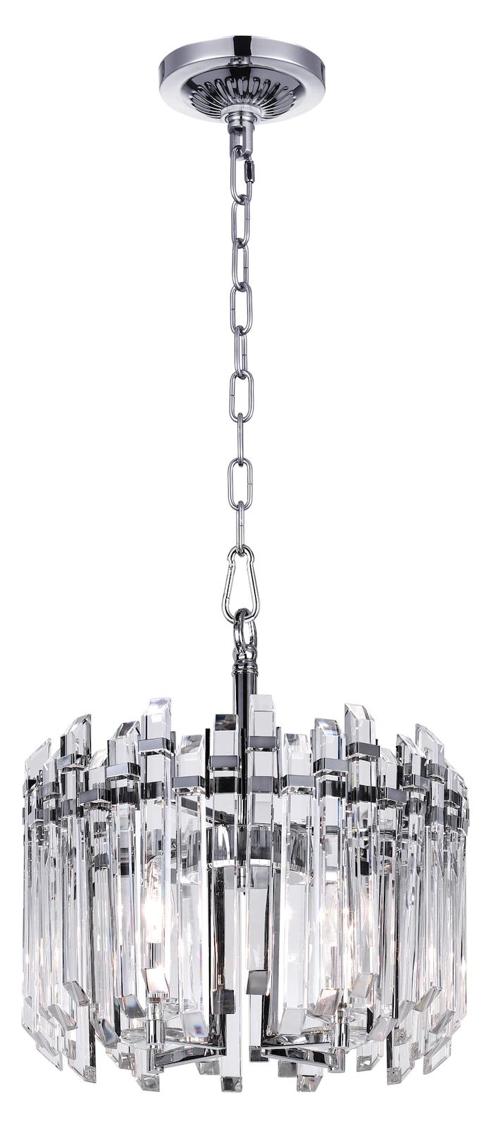 4 Light Chandelier With Chrome Finish by CWI Lighting