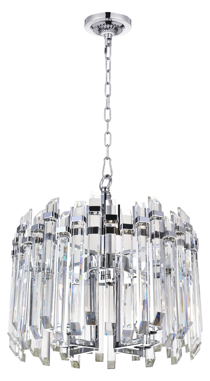4 Light Chandelier With Chrome Finish