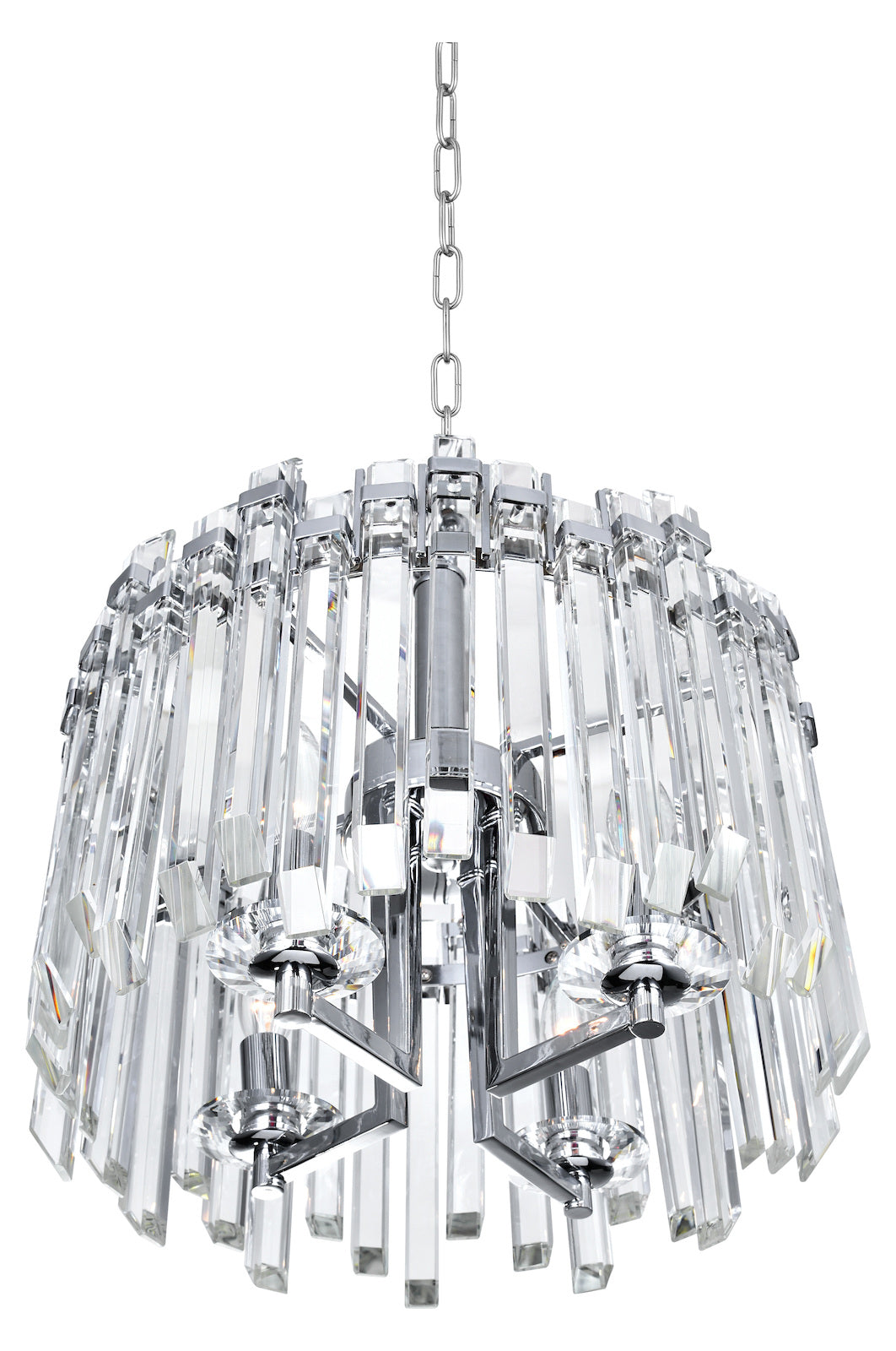 4 Light Chandelier With Chrome Finish