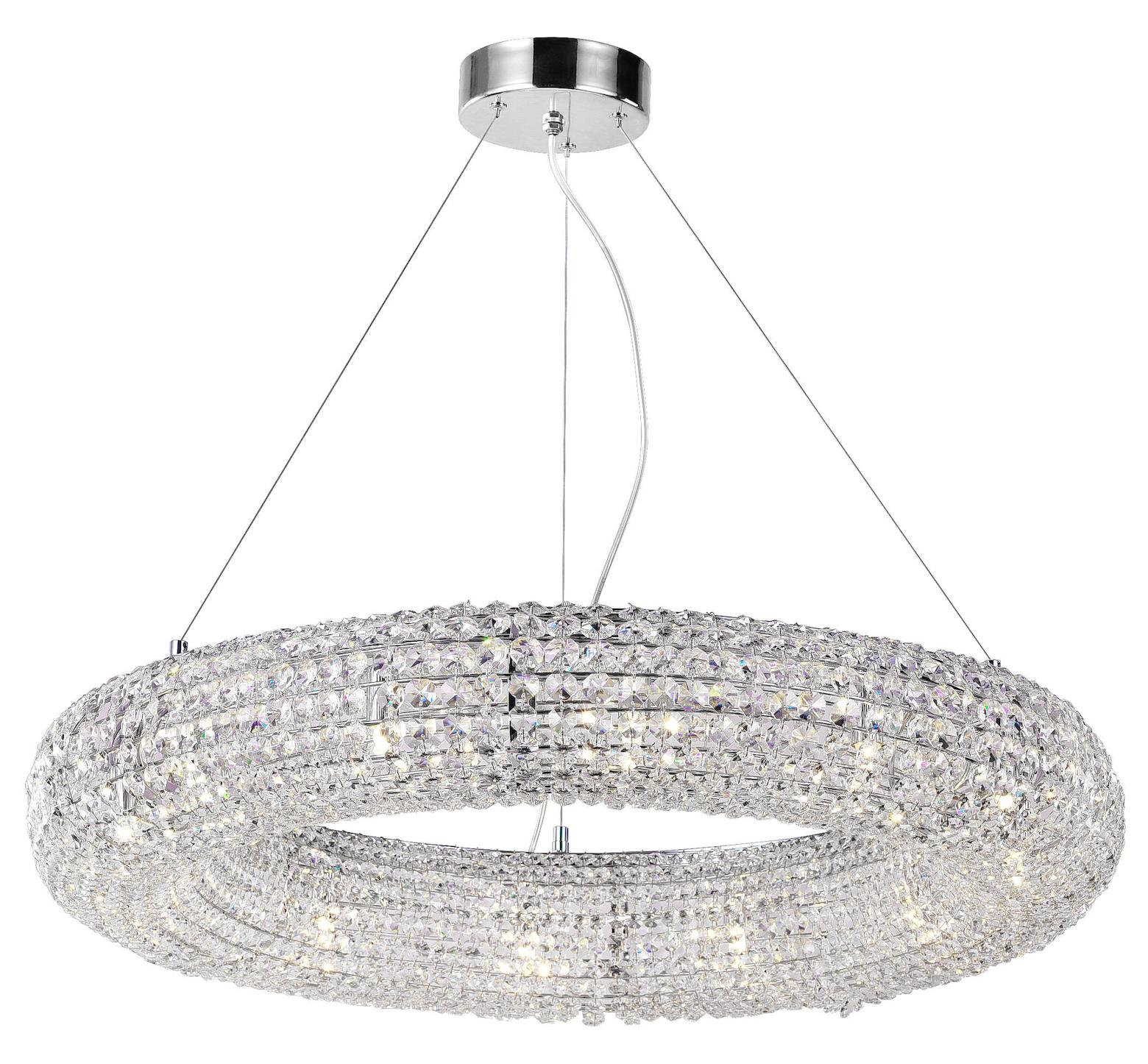 12 Light Chandelier With Chrome Finish by CWI Lighting