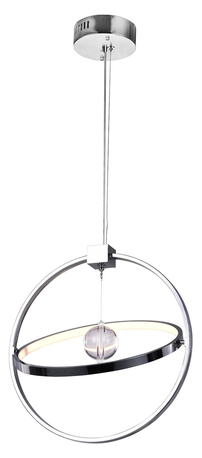 Led Chandelier With Chrome Finish by CWI Lighting