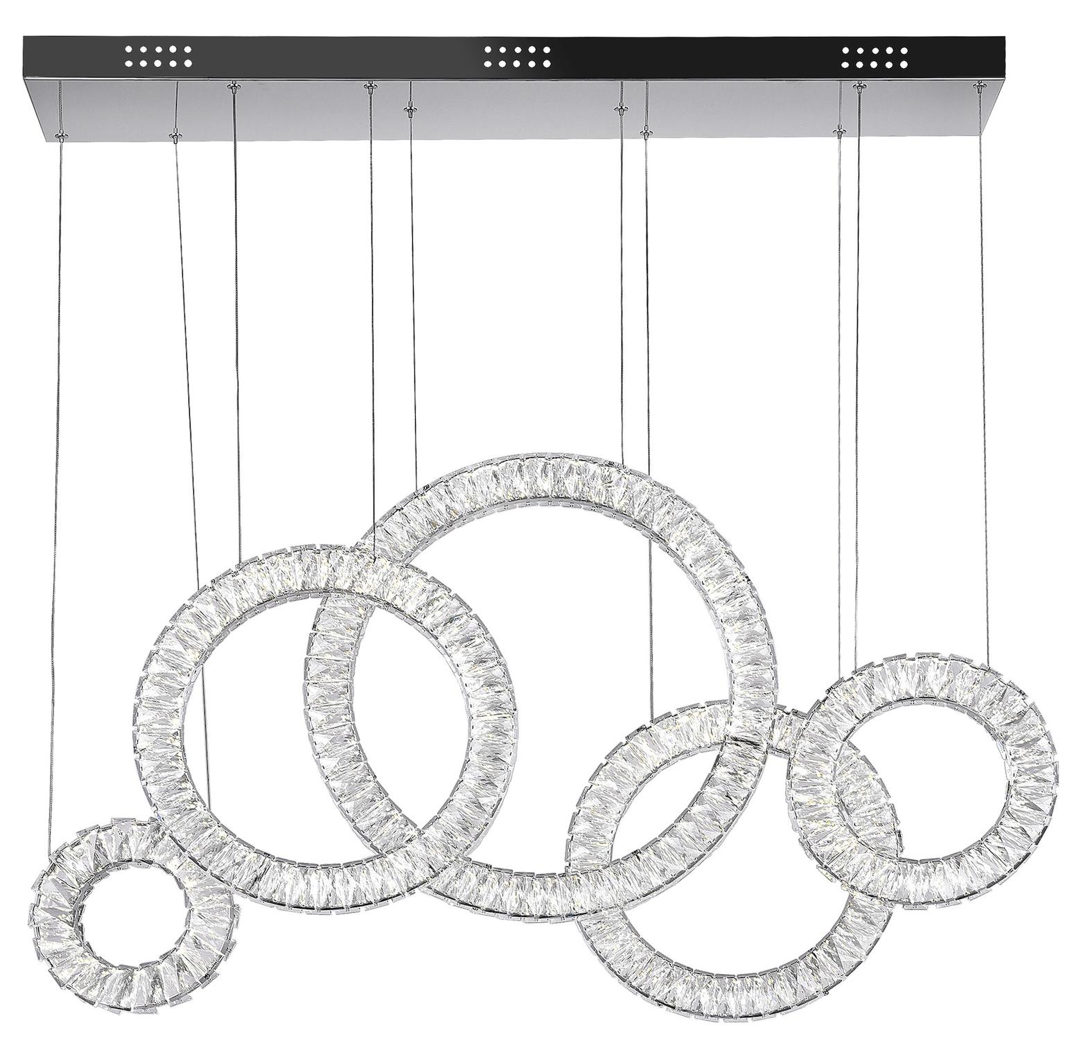 Led Chandelier With Chrome Finish by CWI Lighting