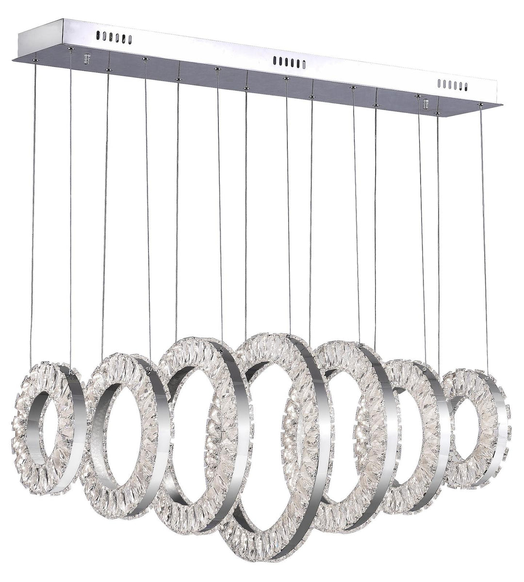 Led Chandelier With Chrome Finish by CWI Lighting