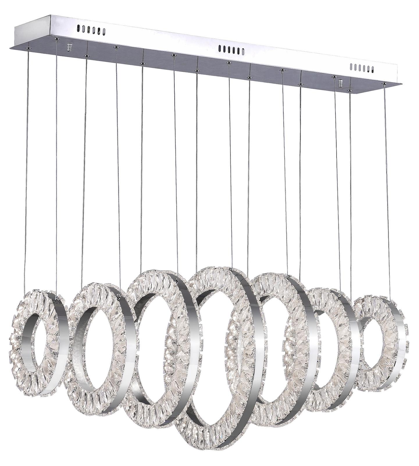 Led Chandelier With Chrome Finish by CWI Lighting