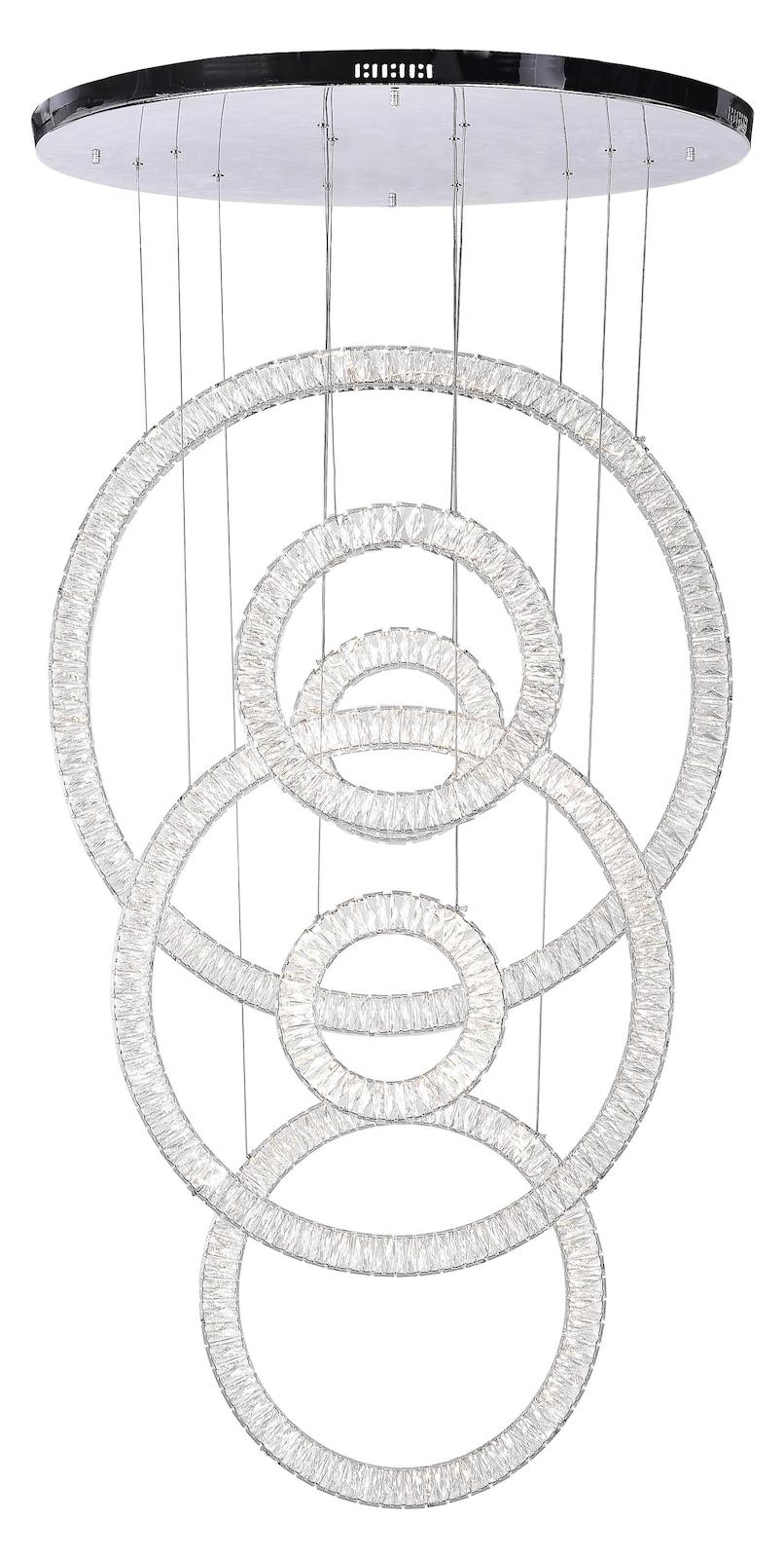 Led Chandelier With Chrome Finish by CWI Lighting