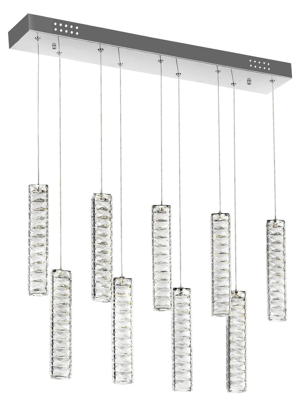 Led Chandelier With Chrome Finish by CWI Lighting