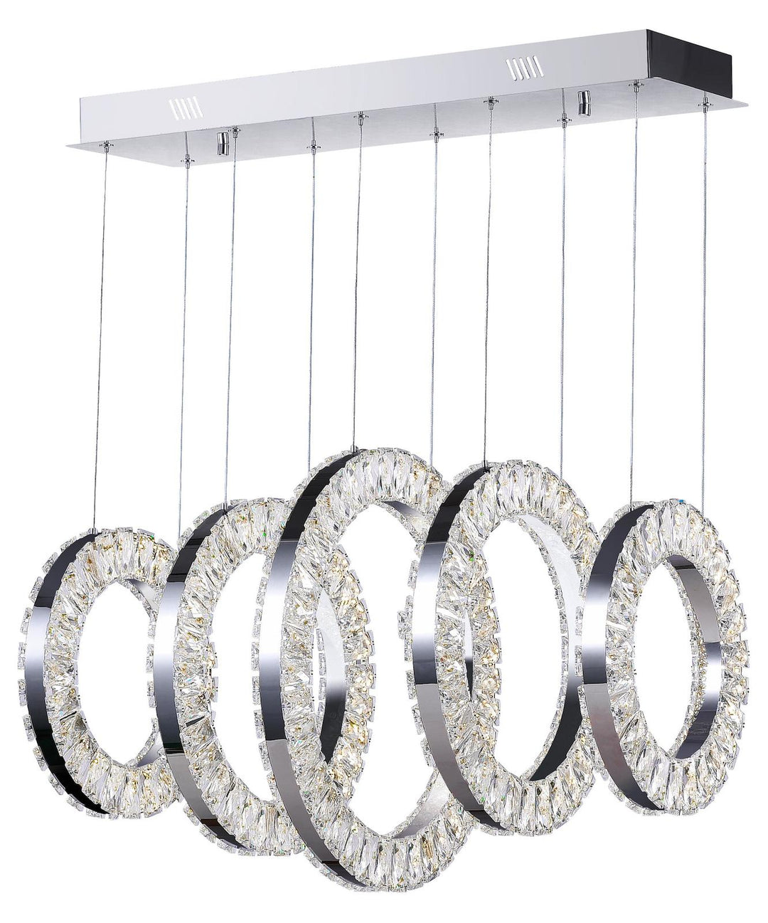 Led Chandelier With Chrome Finish by CWI Lighting