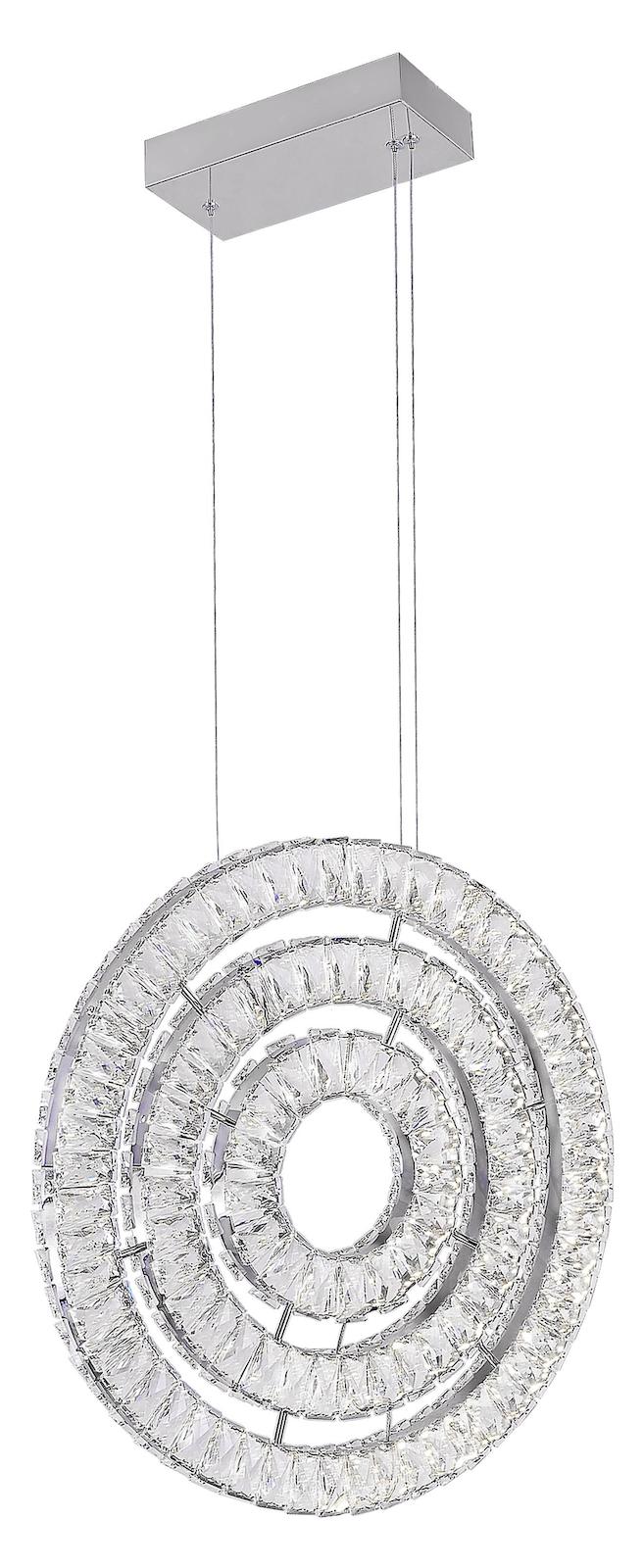 Led Chandelier With Chrome Finish by CWI Lighting
