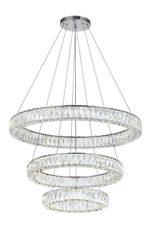Led Chandelier With Chrome Finish by CWI Lighting