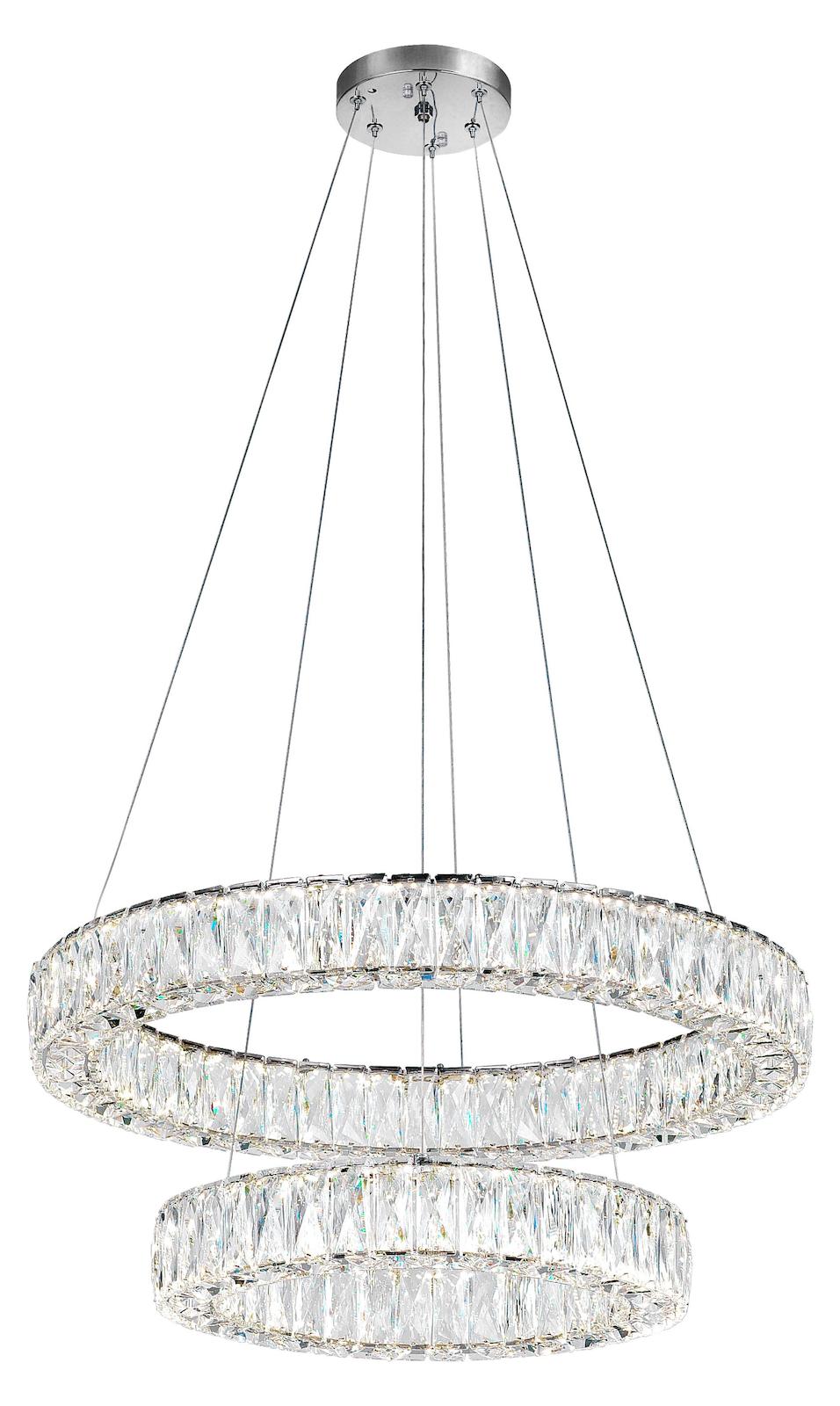 Led Chandelier With Chrome Finish by CWI Lighting