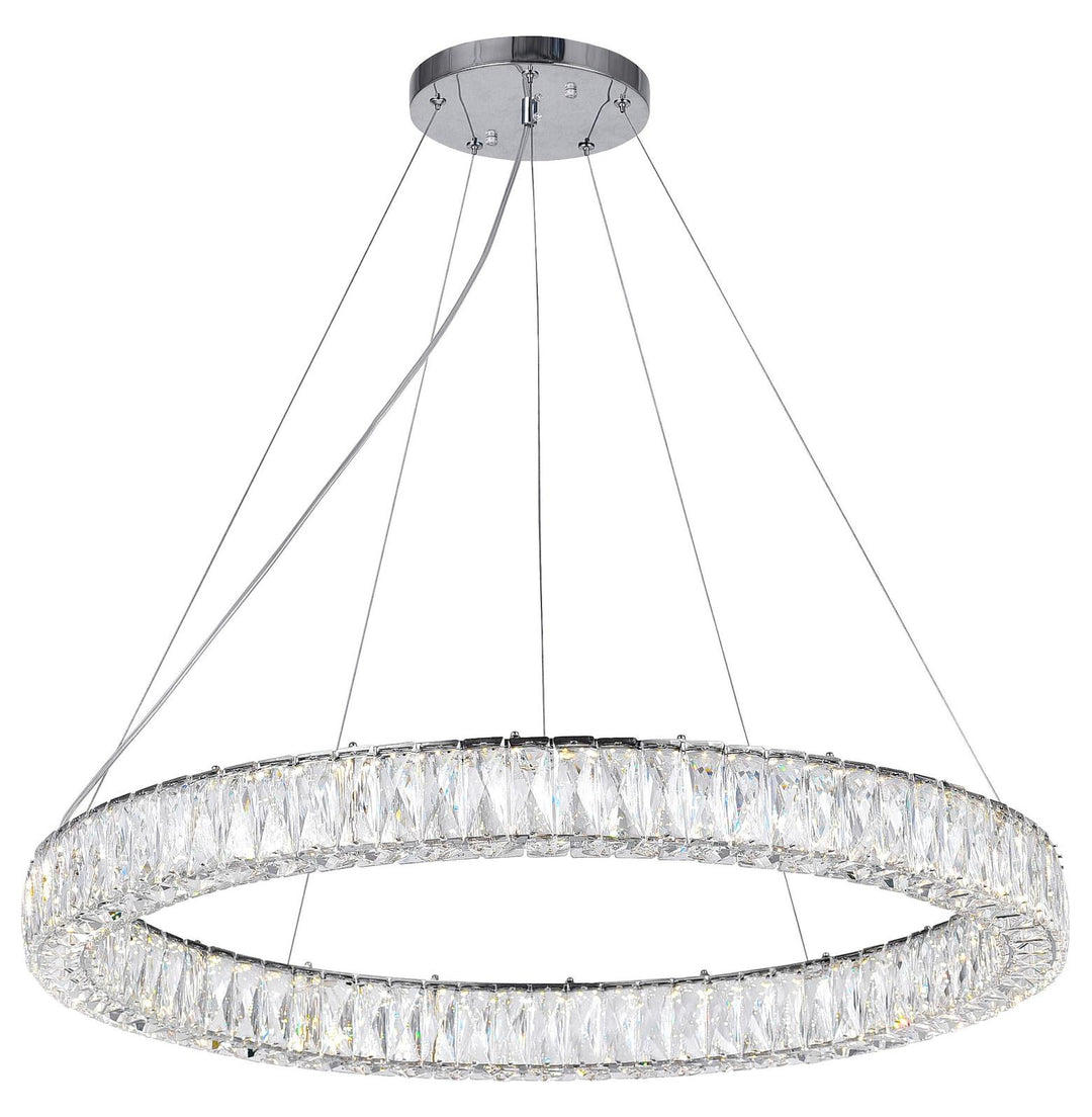 Led Chandelier With Chrome Finish by CWI Lighting