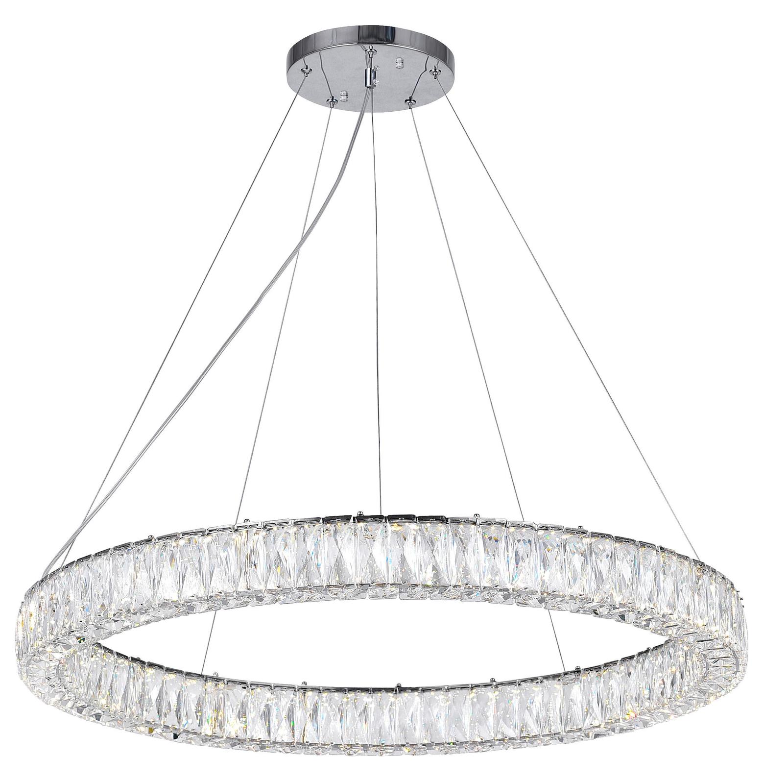 Led Chandelier With Chrome Finish by CWI Lighting