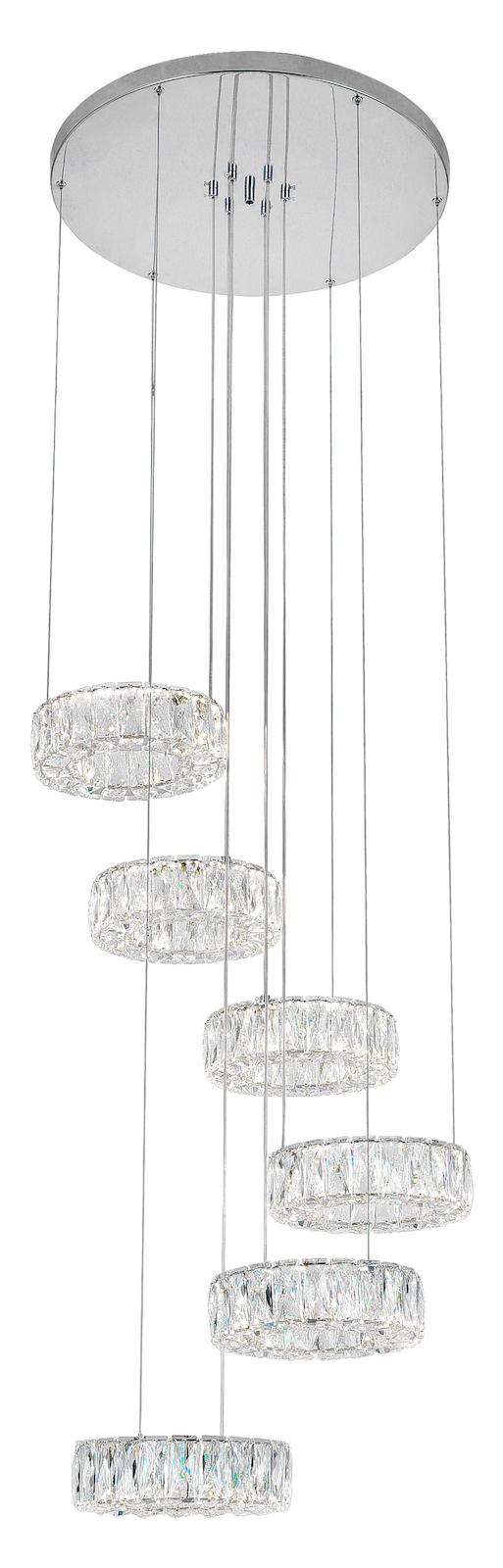 Led Chandelier With Chrome Finish by CWI Lighting