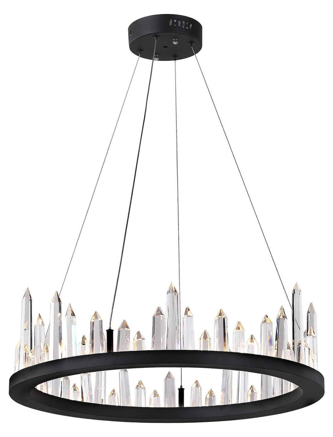 Led Chandelier With Black Finish by CWI Lighting