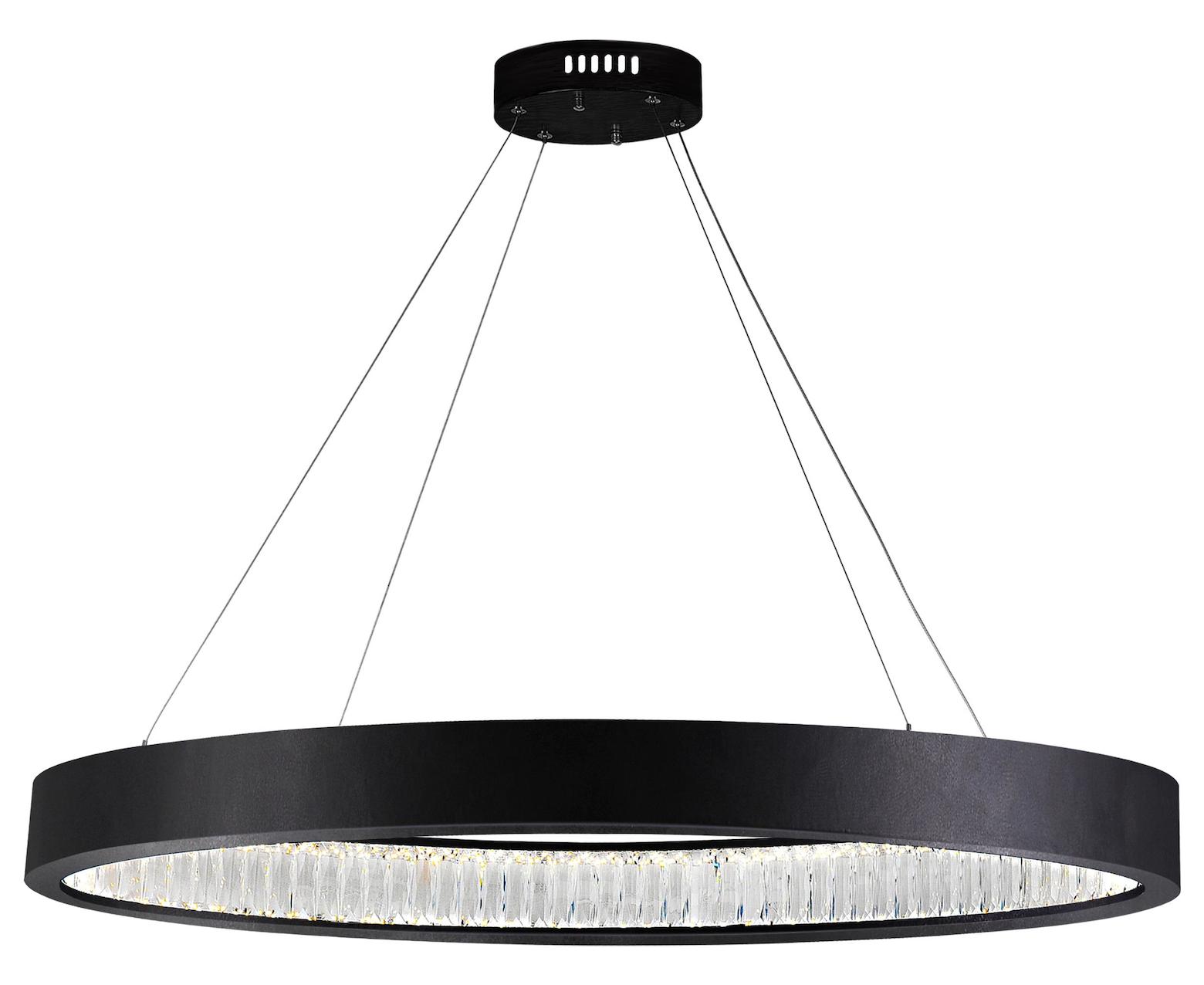 Led Chandelier With Matte Black Finish by CWI Lighting