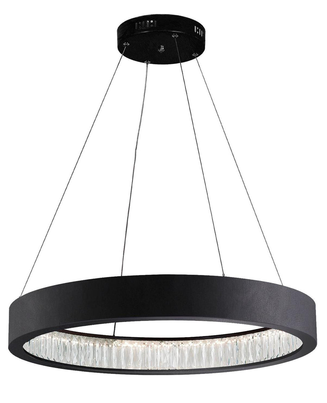 Led Chandelier With Matte Black Finish by CWI Lighting