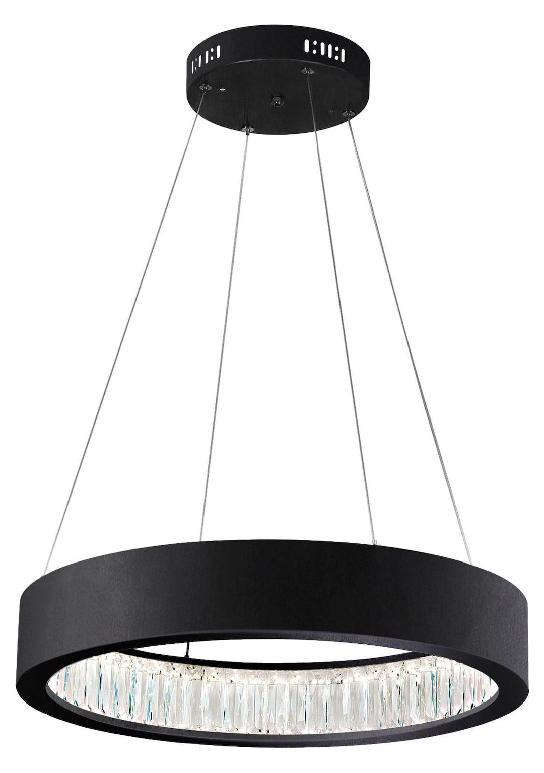 Led Chandelier With Matte Black Finish by CWI Lighting