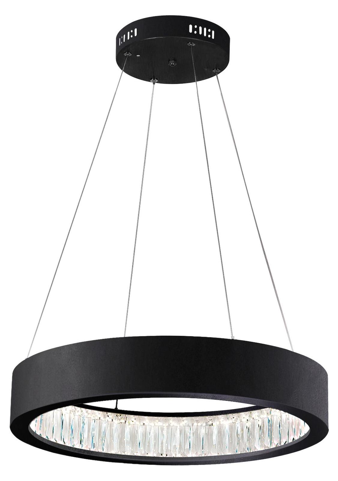 Led Chandelier With Matte Black Finish by CWI Lighting