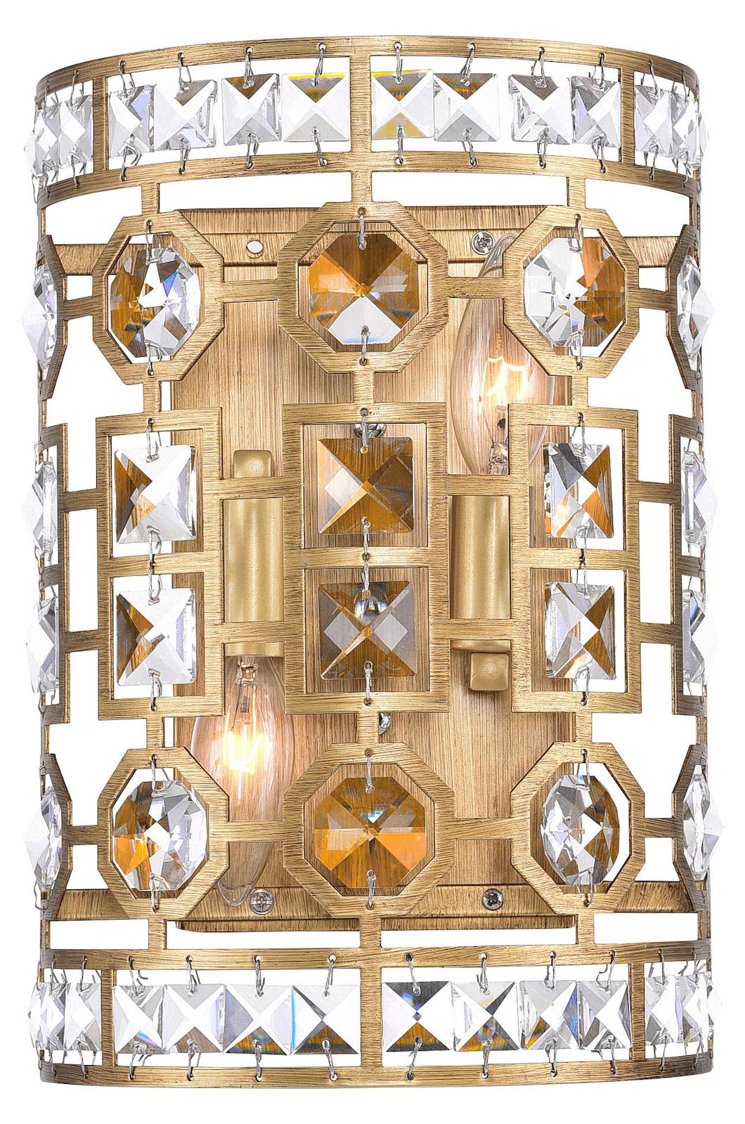 2 Light Wall Sconce With Champagne Finish by CWI Lighting