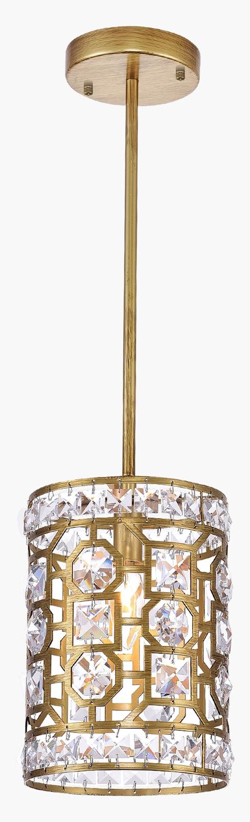1 Light Pendant With Champagne Finish by CWI Lighting