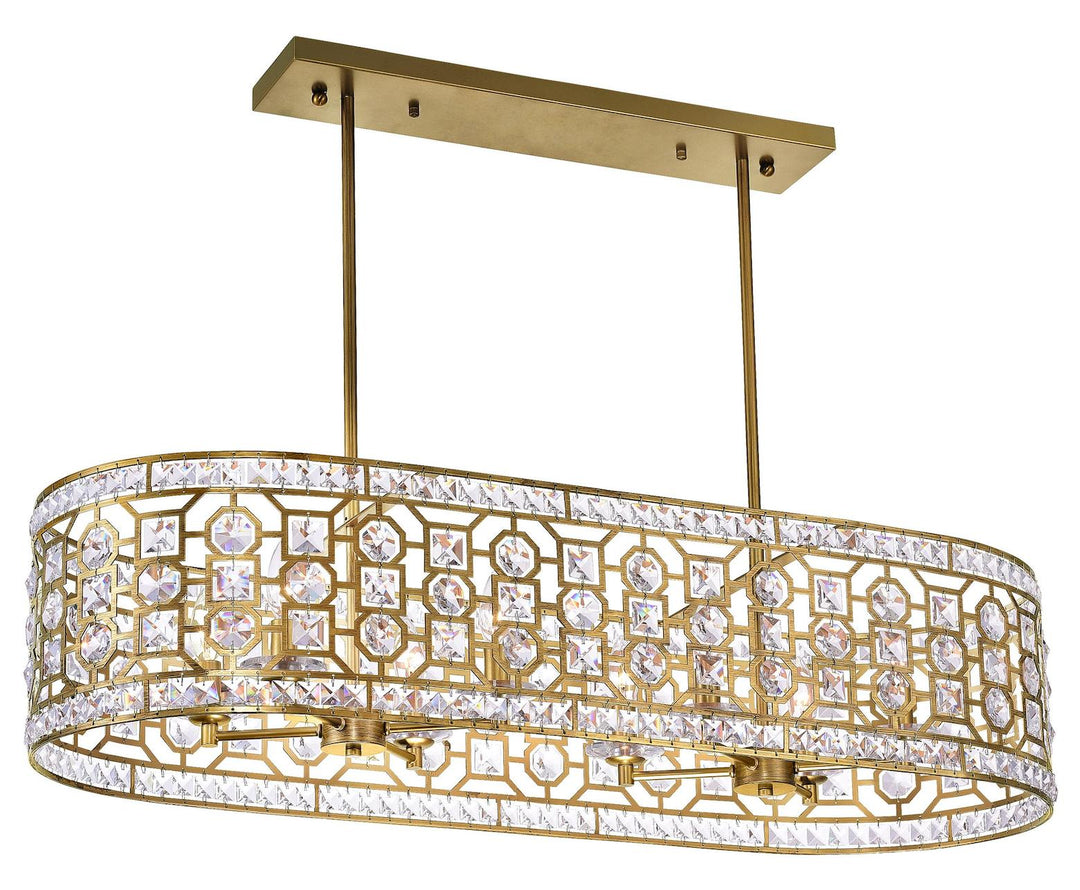 8 Light Chandelier With Champagne Finish by CWI Lighting