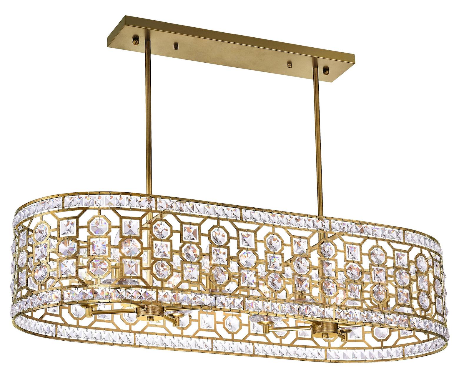 8 Light Chandelier With Champagne Finish by CWI Lighting