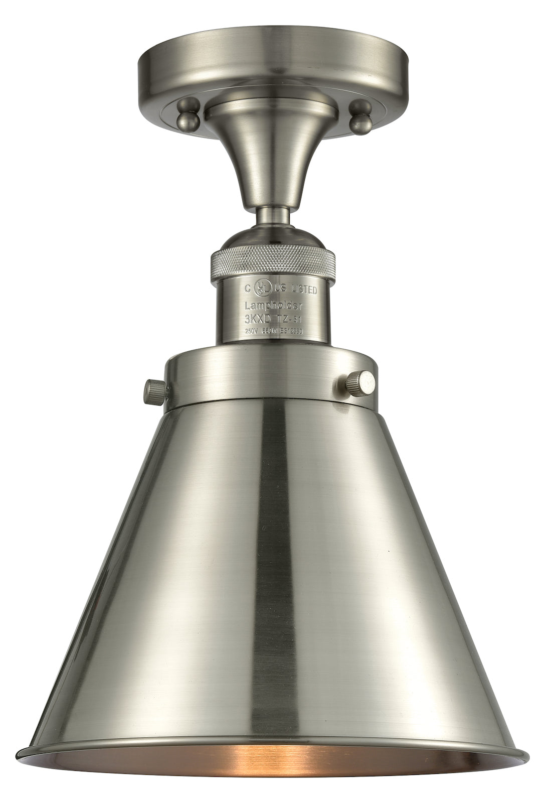 1 Light Vintage Dimmable Led Semi-Flush Mount by Innovations Lighting