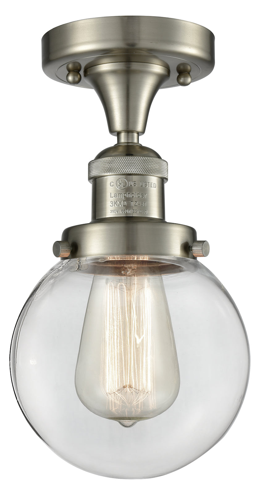 1 Light Vintage Dimmable Led Semi-Flush Mount by Innovations Lighting
