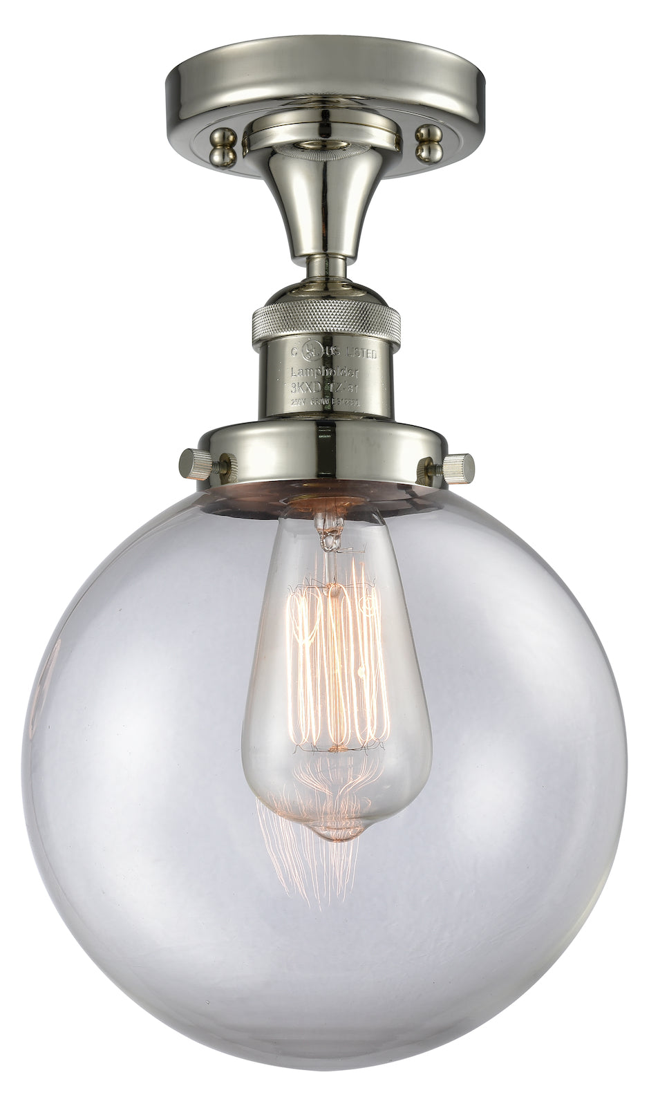 1 Light Vintage Dimmable Led Semi-Flush Mount by Innovations Lighting