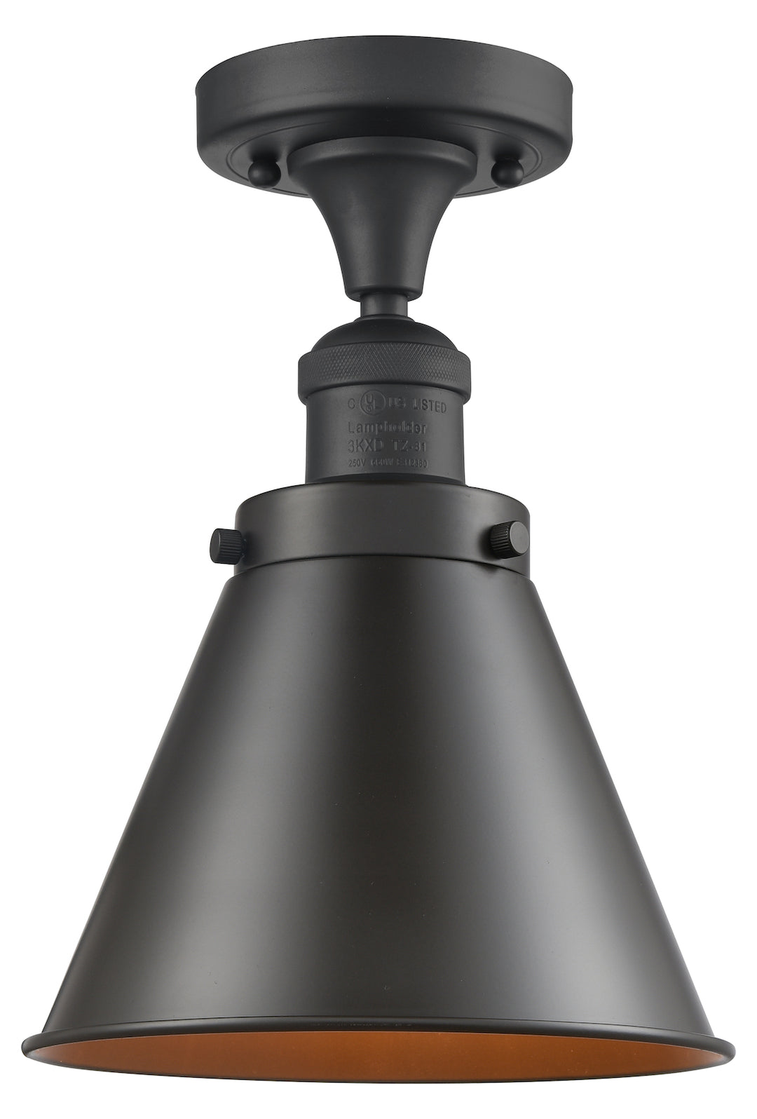 1 Light Vintage Dimmable Led Semi-Flush Mount by Innovations Lighting