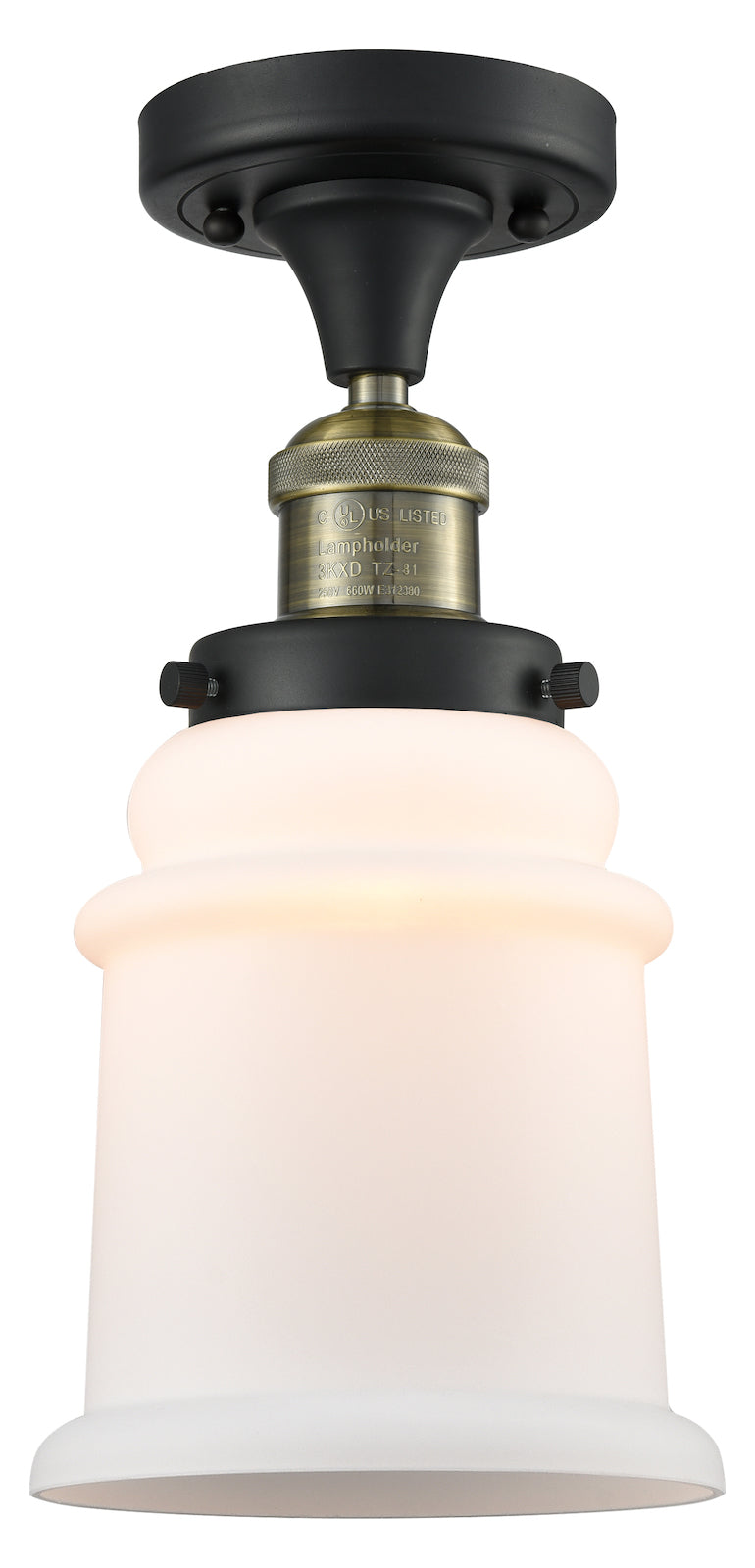 1 Light Vintage Dimmable Led Semi-Flush Mount by Innovations Lighting