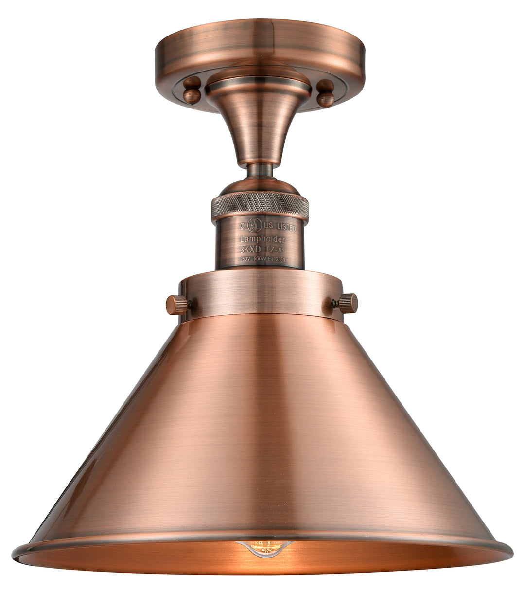 1 Light Vintage Dimmable Led Semi-Flush Mount by Innovations Lighting