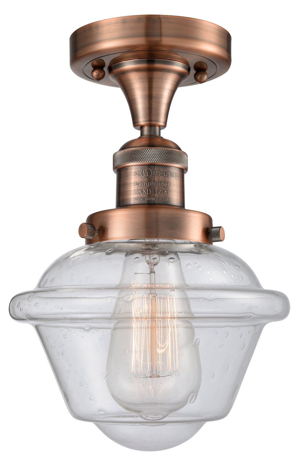 1 Light Vintage Dimmable Led Semi-Flush Mount by Innovations Lighting