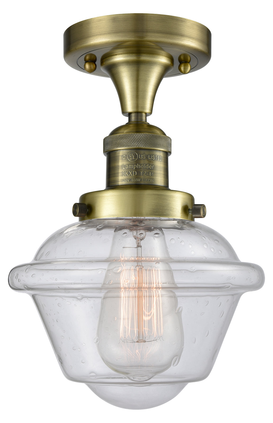 1 Light Vintage Dimmable Led Flush Mount by Innovations Lighting