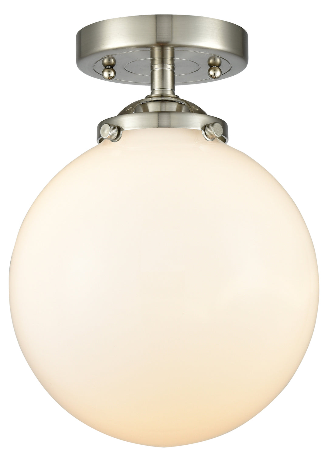 1 Light Vintage Dimmable White Glass Led Semi-Flush Mount by Innovations Lighting