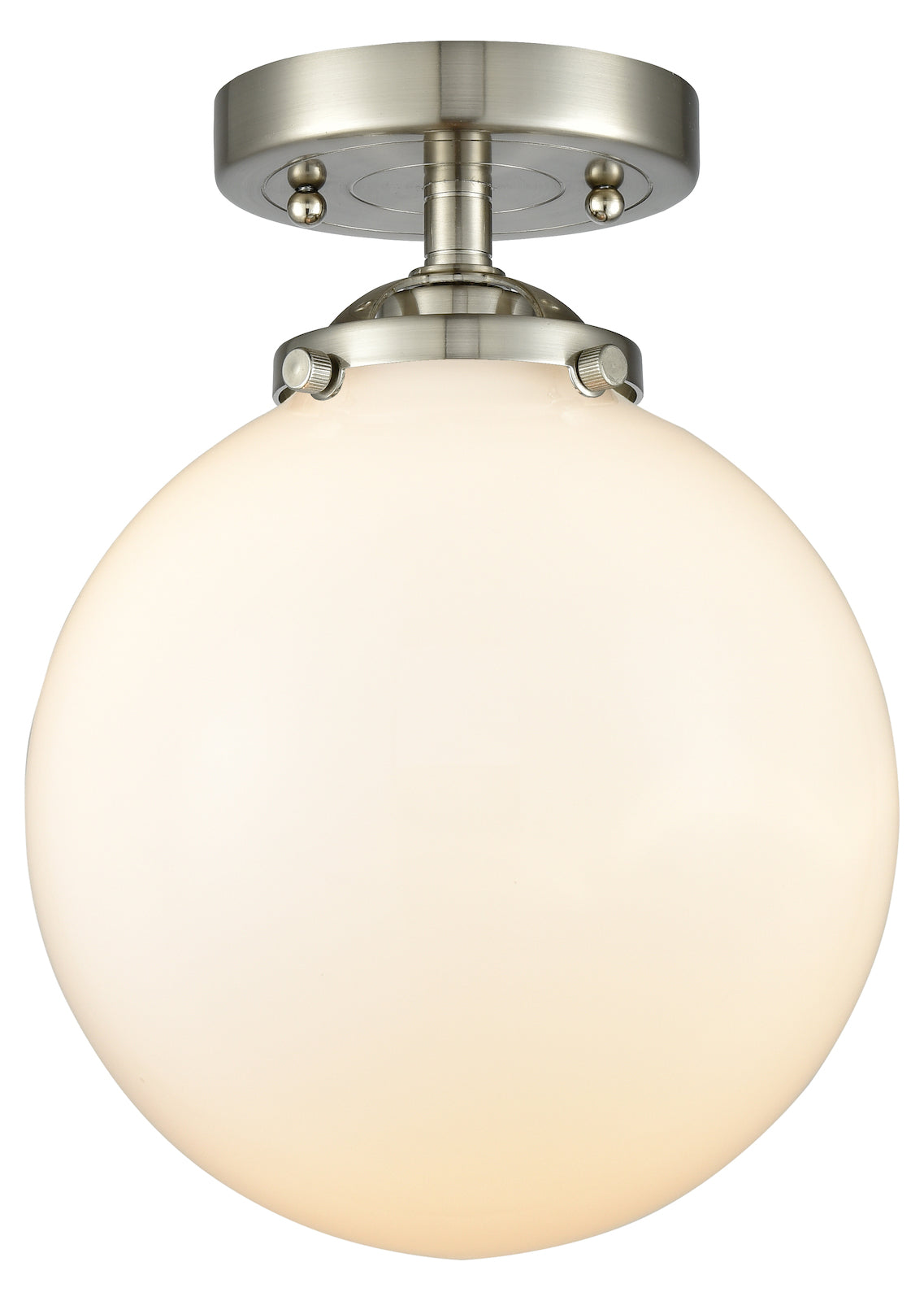 1 Light Vintage Dimmable White Glass Led Semi-Flush Mount by Innovations Lighting
