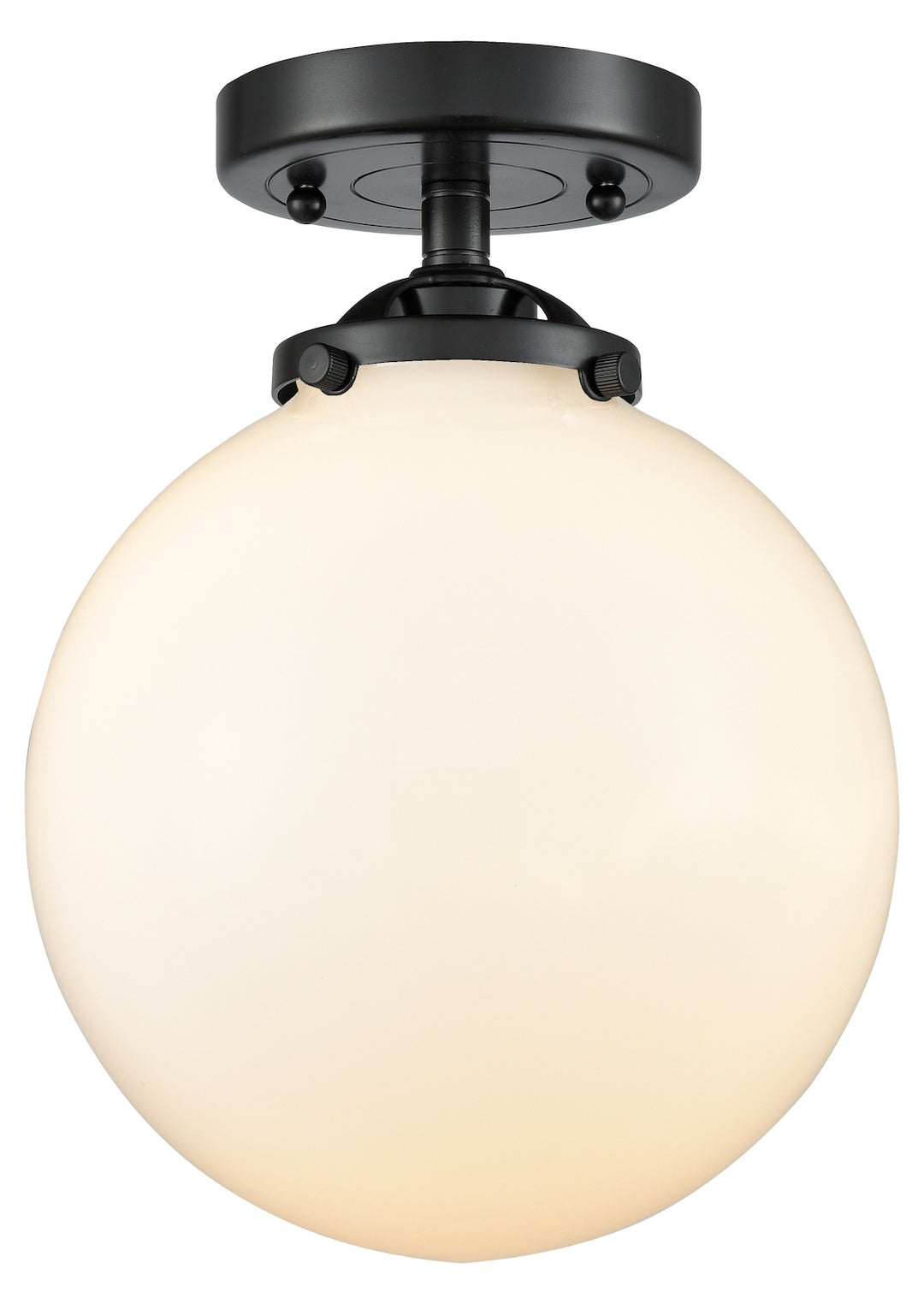 1 Light Vintage Dimmable White Glass Led Semi-Flush Mount by Innovations Lighting