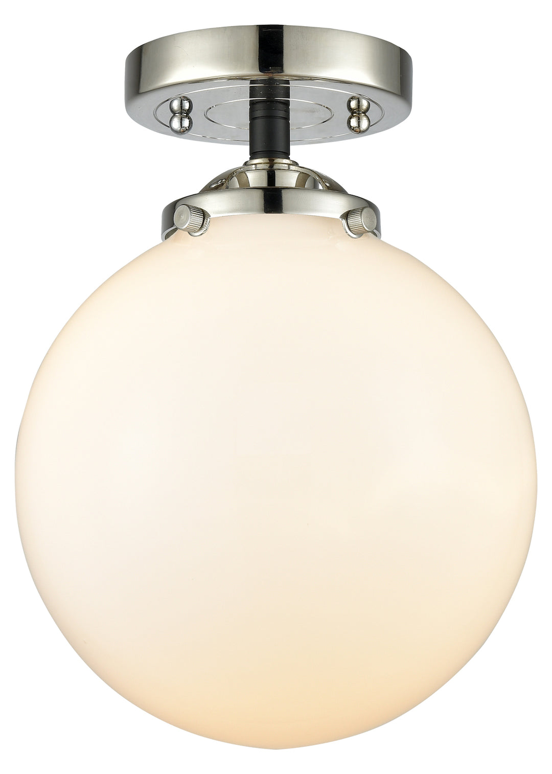1 Light Vintage Dimmable White Glass Led Semi-Flush Mount by Innovations Lighting