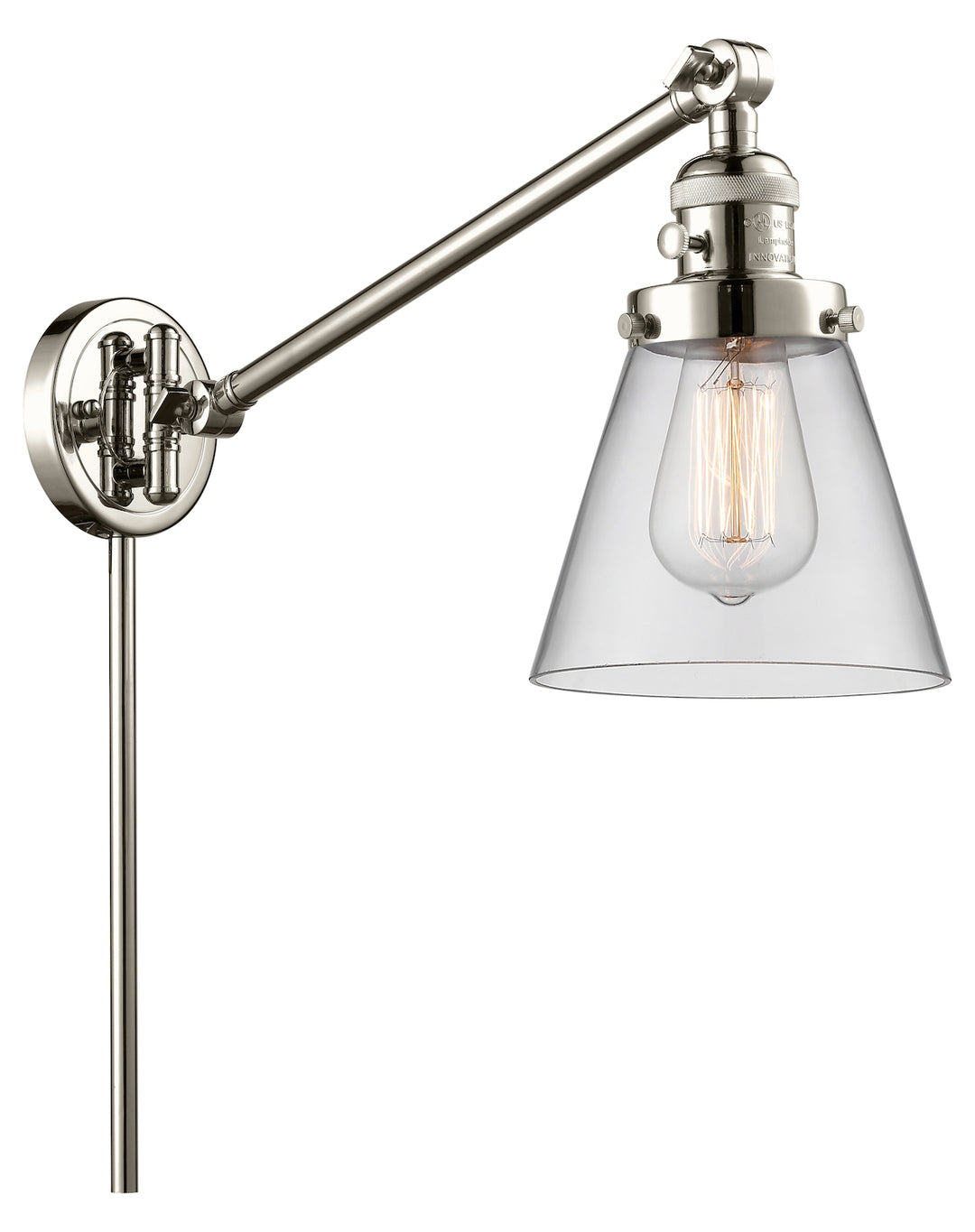 1 Light Vintage Dimmable Led Swing Arm by Innovations Lighting