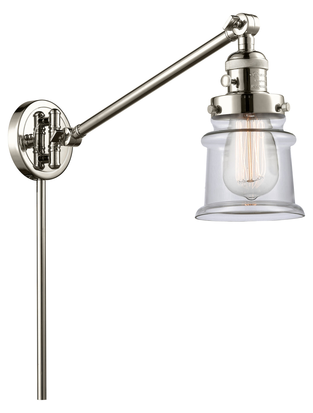 1 Light Vintage Dimmable Led Swing Arm by Innovations Lighting