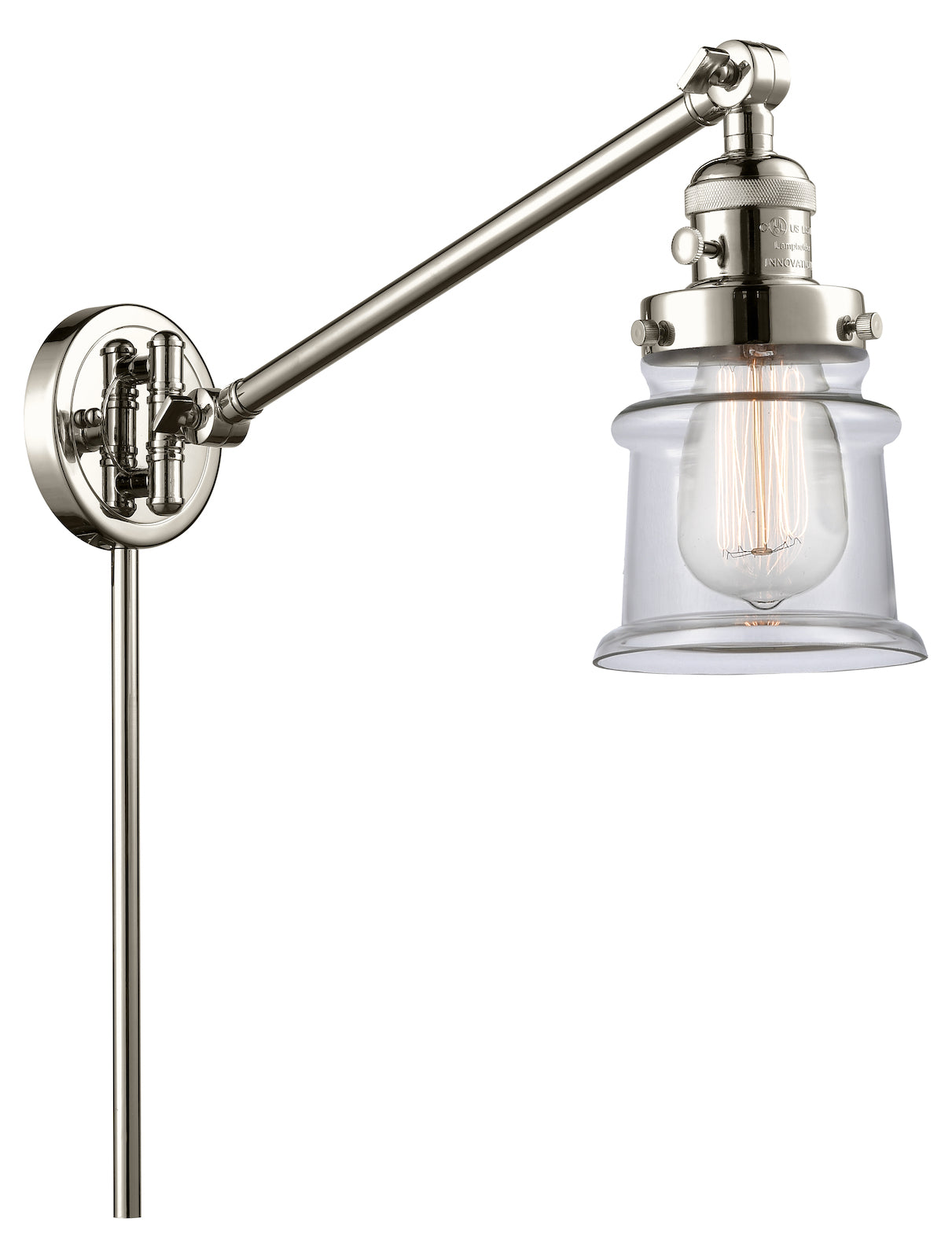 1 Light Vintage Dimmable Led Swing Arm by Innovations Lighting