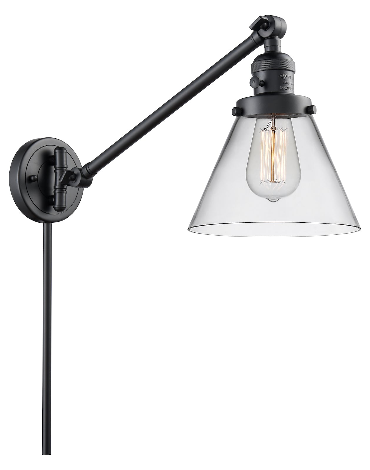 1 Light Vintage Dimmable Led Swing Arm by Innovations Lighting