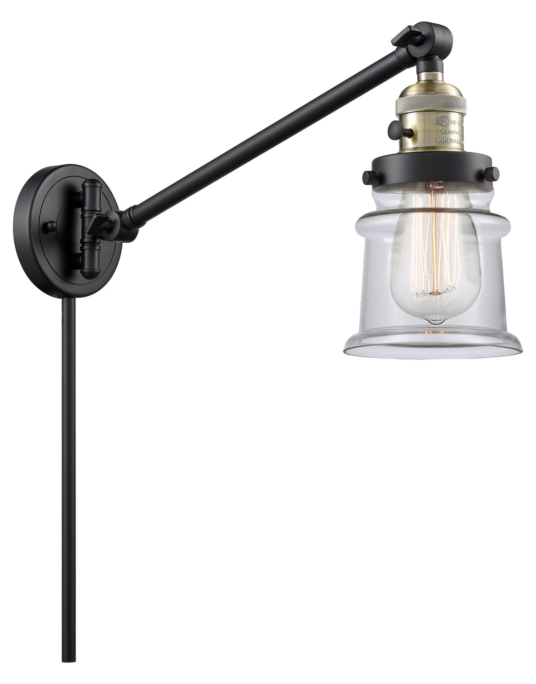 1 Light Vintage Dimmable Led Swing Arm by Innovations Lighting