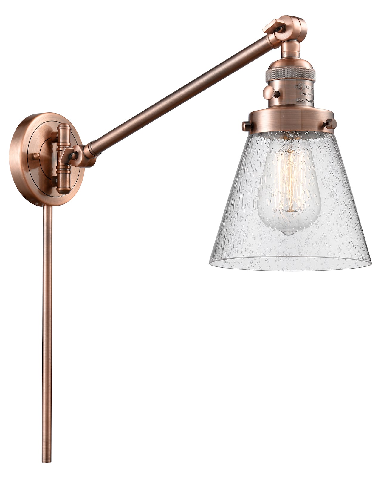 1 Light Vintage Dimmable Led Swing Arm by Innovations Lighting