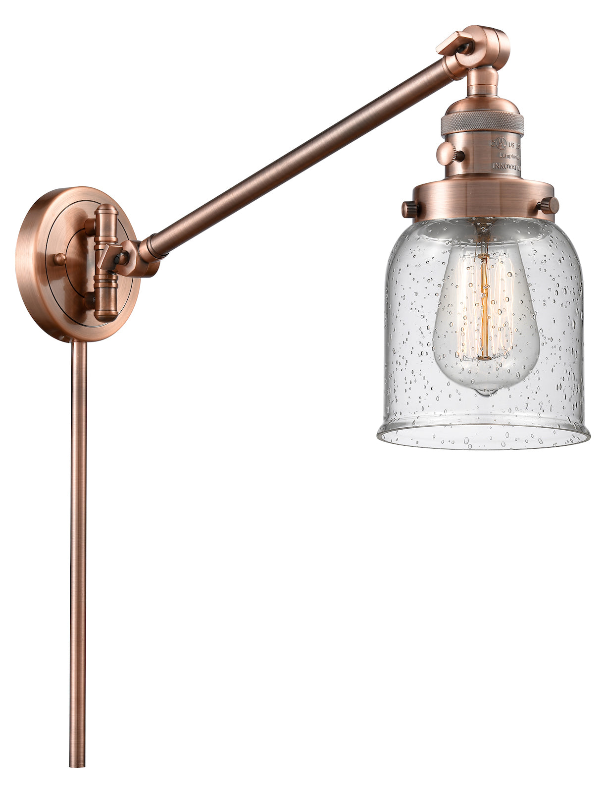 1 Light Vintage Dimmable Led Swing Arm by Innovations Lighting