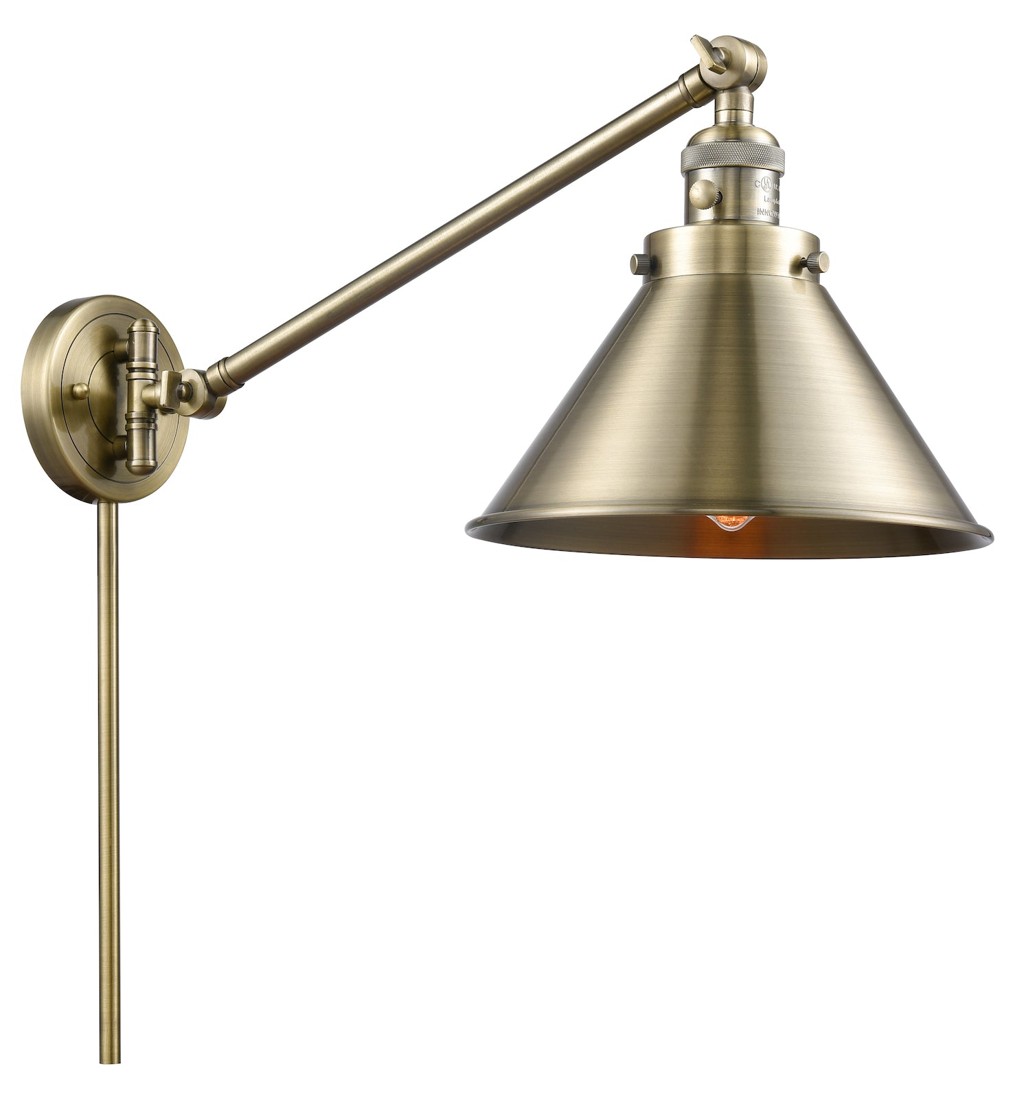 1 Light Vintage Dimmable Led Swing Arm by Innovations Lighting