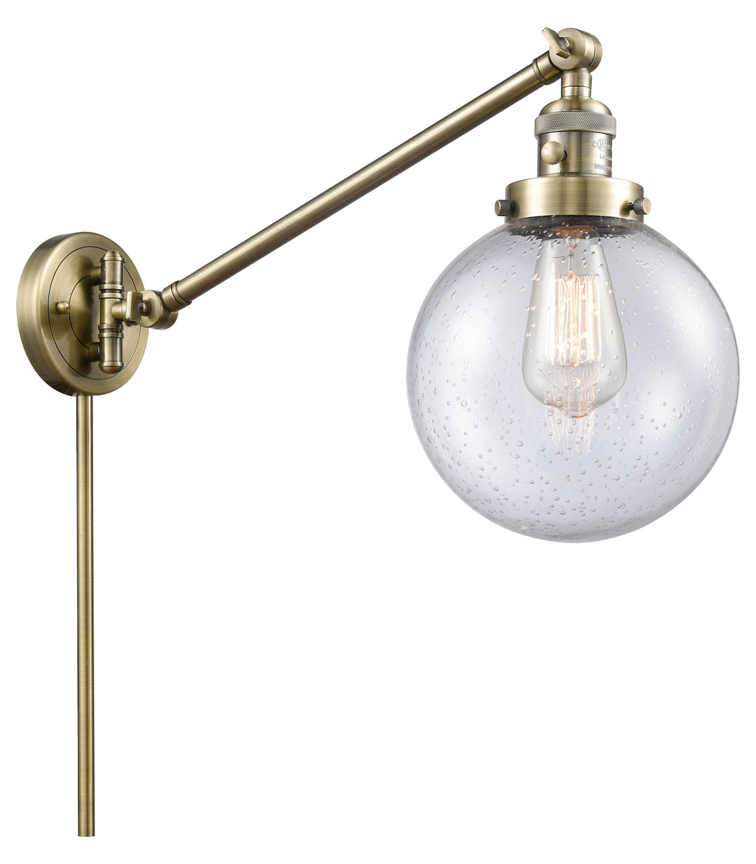 1 Light Vintage Dimmable Led Swing Arm by Innovations Lighting