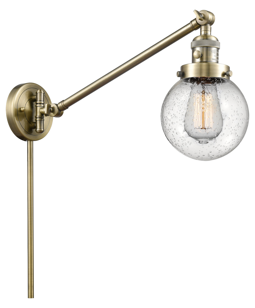 1 Light Vintage Dimmable Led Swing Arm by Innovations Lighting