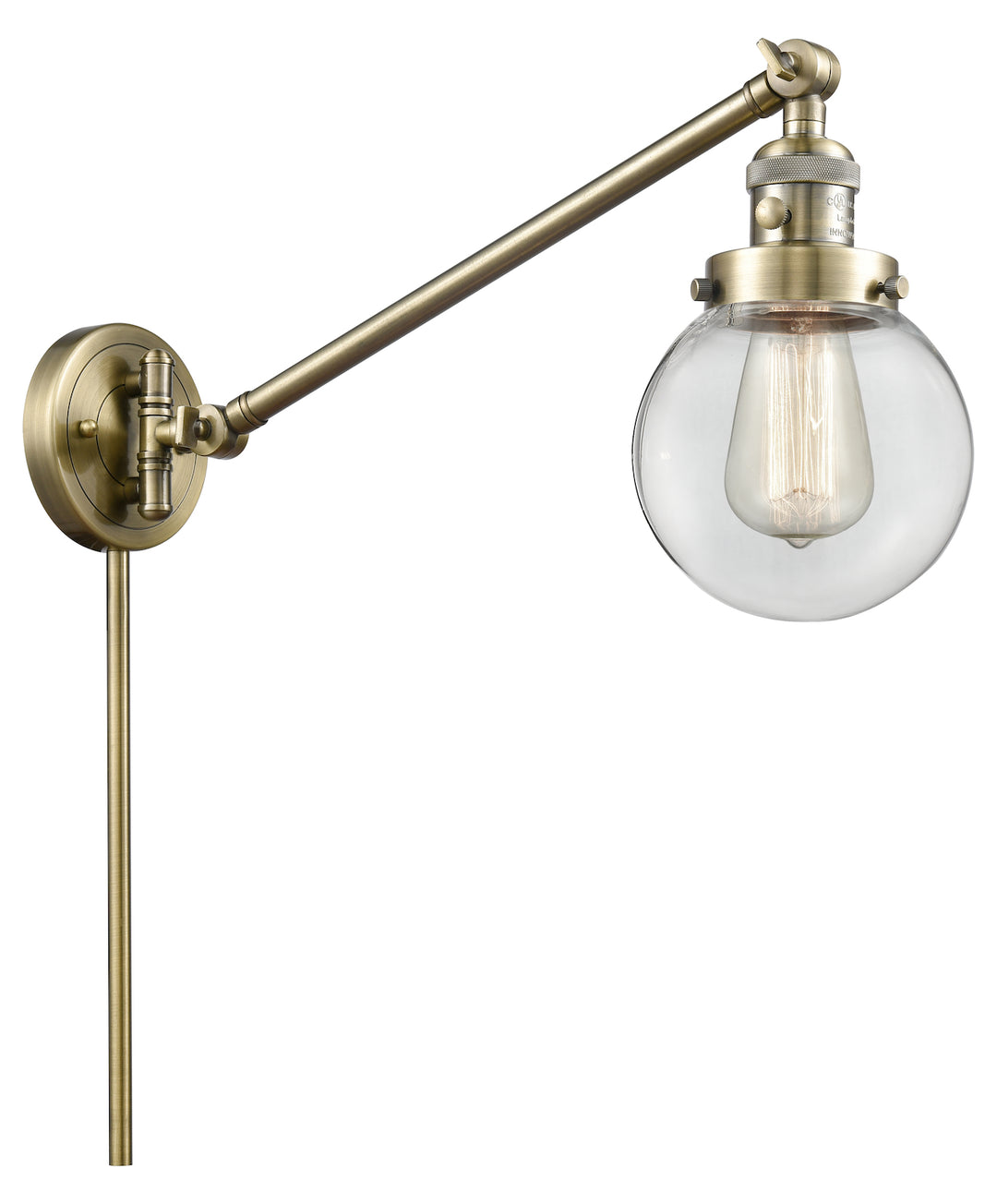 1 Light Vintage Dimmable Led Swing Arm by Innovations Lighting